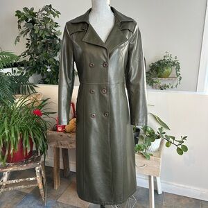 Olive Green Women's Trench Coat